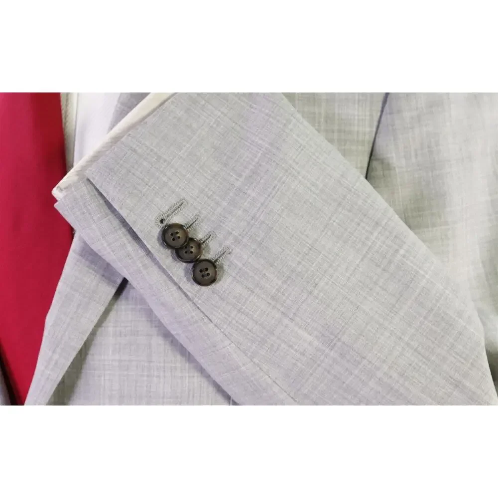 Suitsupply Havana Light Gray Super 120's Wool Slim Fit Patch Pocket Blazer 40S